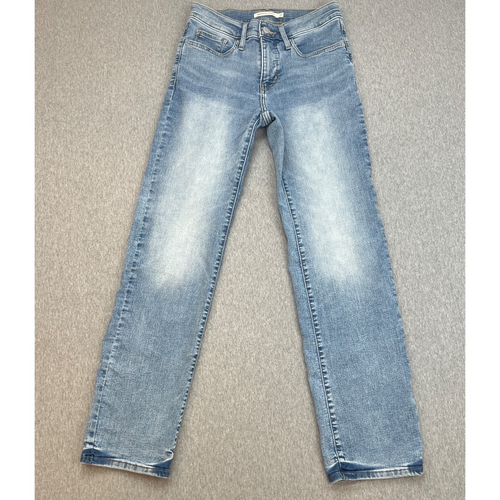 Levis Jeans Womens 27 x 30 Blue Cotton Blend Stretch 314 Shaping Straight